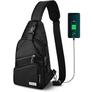 Crossbody Sling Bag Men Women, Casual Shoulder Backpack, Chest Daypack Satchel